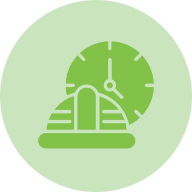 Çalışma Saatleri Kabartma Çemberi Gradyan Simgesi