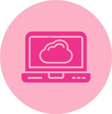 Bulut Kabartma Çemberi Gradyan Simgesi