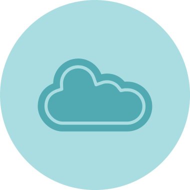 Bulut Kabartma Çemberi Gradyan Simgesi