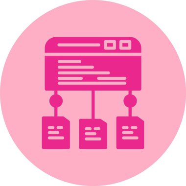 Veri Akımı Kabartma Çemberi Gradyan Simgesi