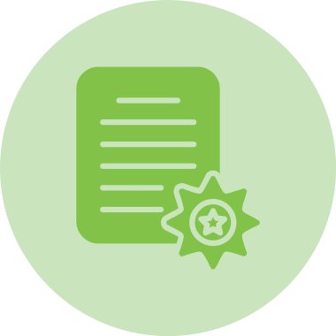 Sertifika Kabartma Çemberi Gradyan Simgesi