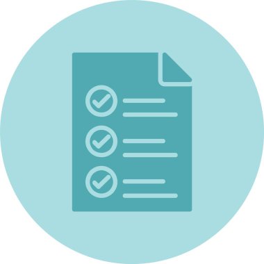 Tik İşareti Kabartma Çemberi Gradyan Simgesi