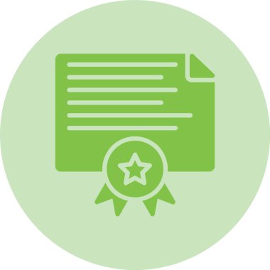 Diploma Kabartma Çemberi Gradyan Simgesi