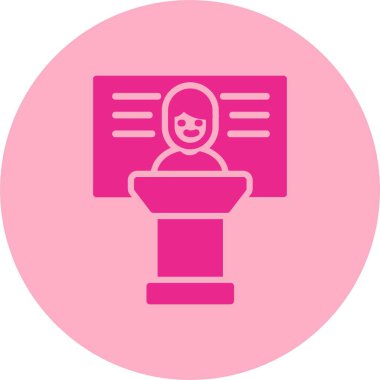 Öğretmen Kabartma Çemberi Gradyan Simgesi