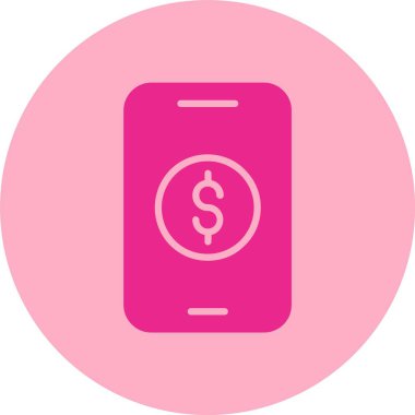 Çevrimiçi Ödeme Kabartma Çemberi Gradyan Simgesi