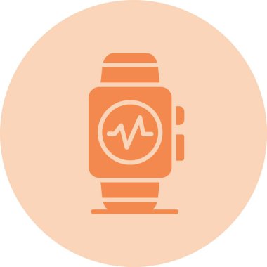 Fitness İzleyici Kabartma Çemberi Gradyan Simgesi