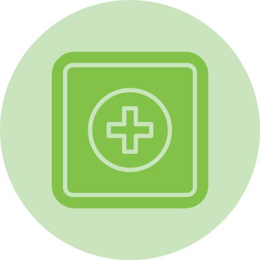 İlk Yardım Sembol Kabartma Çemberi Grafik Simgesi Simgesi