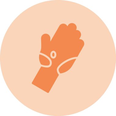 Kirli El Kabartma Çemberi Gradyan Simgesi