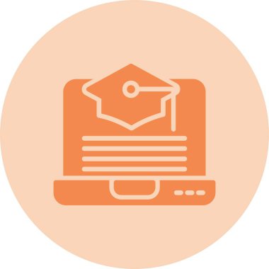 Mezuniyet Kabartma Çemberi Gradyan Simgesi