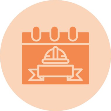 İşçi Bayramı Kabartma Çemberi Gradyan Simgesi