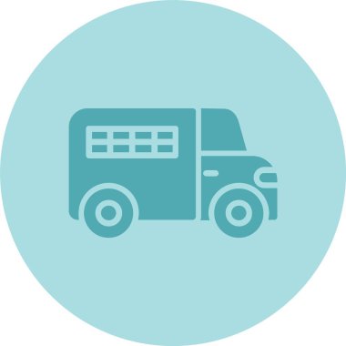 Polis Van Glyph Çember Gradyan Simgesi