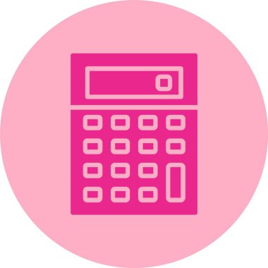 Hesap Makinesi Kabartma Çemberi Gradyan Simgesi