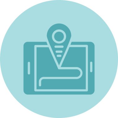 Dijital Göçebe Kabartma Çemberi Grafik Simgesi