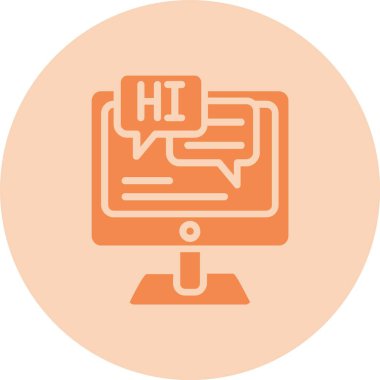 Konuşma Kabartma Çemberi Gradyan Simgesi