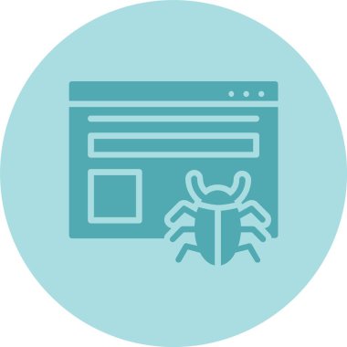 Web Sürüngeni Kabartma Çemberi Gradyan Simgesi