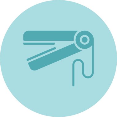 Saçlar Düz Çember Gradyan Simgesi