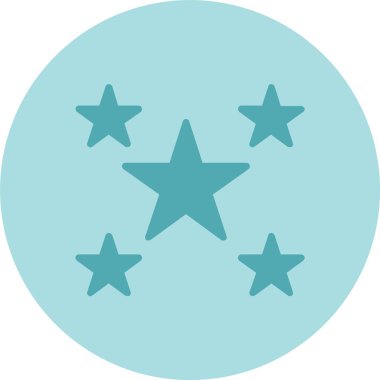 Yıldızlar Kabartma Çemberi Gradyan Simgesi