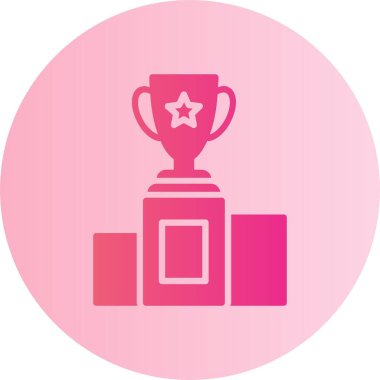 Kazanan Vektör Kabartma Çemberi Gradyan Simgesi