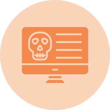 Çevrimiçi Kurukafa Kabartma Çemberi Gradyan Simgesi