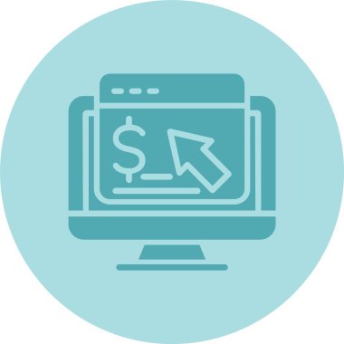 Her Tıklama Başına Kabartma Çember Gradyan Simgesine Öde