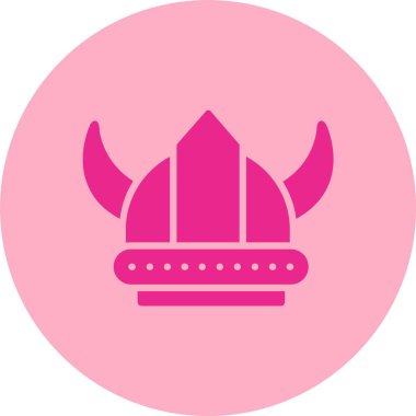 Viking Miğferi Kabartma Çemberi Gradyan Simgesi