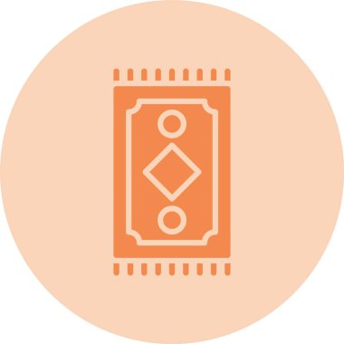 Dua Halı Kabartma Çemberi Gradyan Simgesi