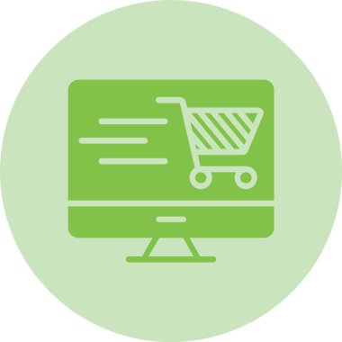 Çevrimiçi Alışveriş Çemberi Gradyan Simgesi