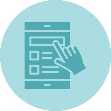 Çevrimiçi Oylama Çemberi Gradyan Simgesi