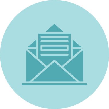 Posta Kabartma Çemberi Gradyan Simgesi