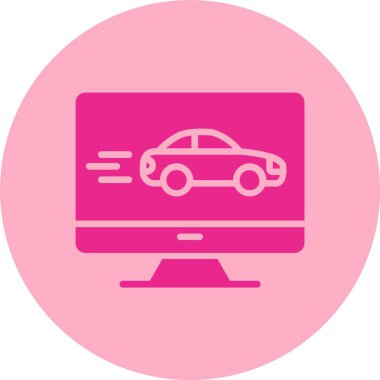 Çevrimiçi Rezervasyon Çemberi Gradyan Simgesi