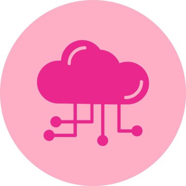 Bulut Hesaplama Kabartma Çemberi Gradyan Simgesi