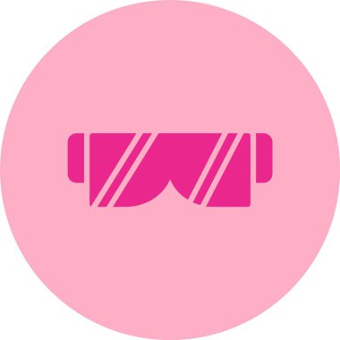 Güvenlik Gözlüğü Kabartma Çemberi Gradyan Simgesi