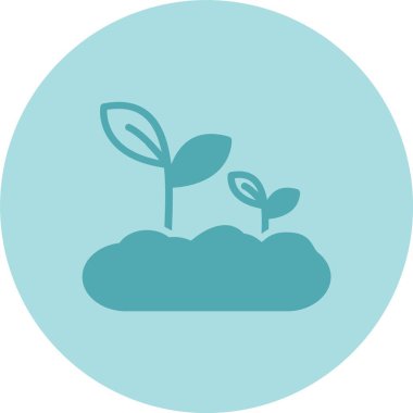 Filiz Kabartma Çemberi Gradyan Simgesi