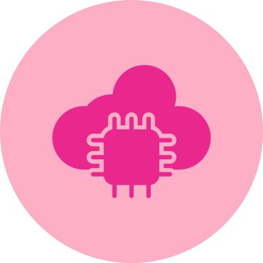 Bulut Hesaplama Kabartma Çemberi Gradyan Simgesi