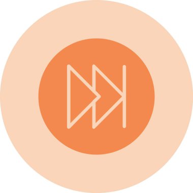 Hızlı İleri Kabartma Çemberi Gradyan Simgesi