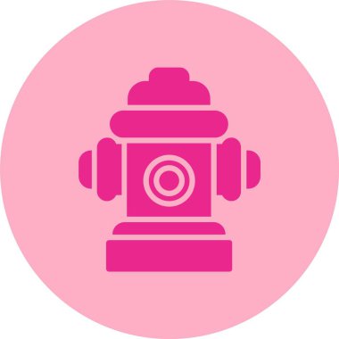 Yangın Musluğu Kabartma Çemberi Gradyan Simgesi