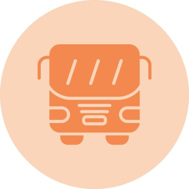 Otobüs Kabartma Çemberi Gradyan Simgesi