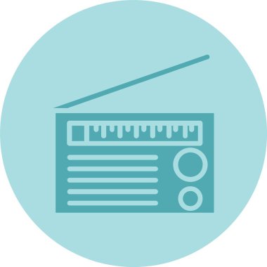 Radyo Kabartma Çemberi Gradyan Simgesi