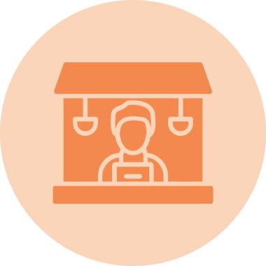 Ofis Kabartma Çemberi Gradyan Simgesi