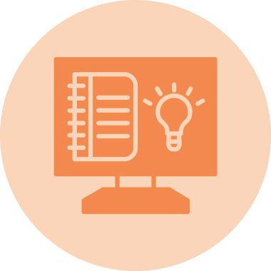 Bilgi Kabartma Çemberi Gradyan Simgesi