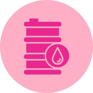 Yağ Fıçısı Kabartma Çemberi Gradyan Simgesi