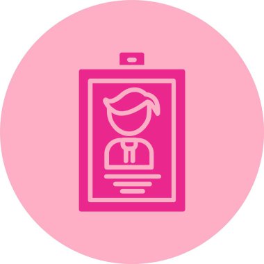 Kimlik Kartı Kabartma Çemberi Gradyan Simgesi