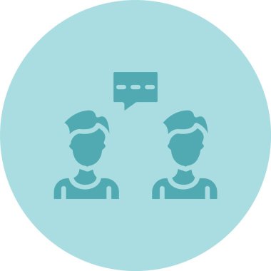 Konuşma Kabartma Çemberi Gradyan Simgesi