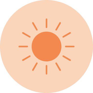 Güneş Kabartma Çemberi Gradyan Simgesi