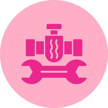 Tesisat Kabartma Çemberi Gradyan Simgesi