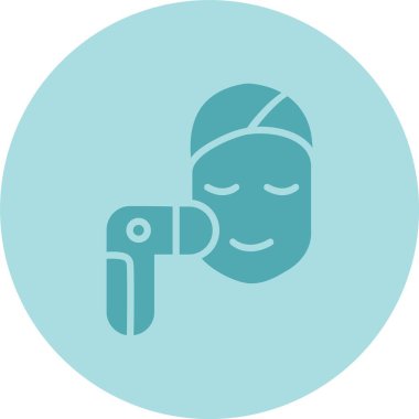 Yüz Tedavi Kabartma Çemberi Gradyan Simgesi