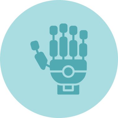 Robot El Kabartma Çemberi Gradyan Simgesi