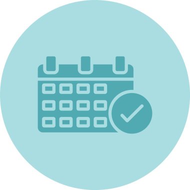 Takvim Kabartma Çemberi Gradyan Simgesi