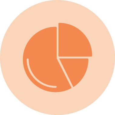 Pasta Grafiği Kabartma Çemberi Gradyan Simgesi