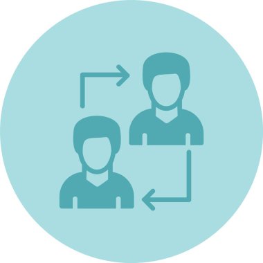 İlişki Kabartma Çemberi Gradyan Simgesi